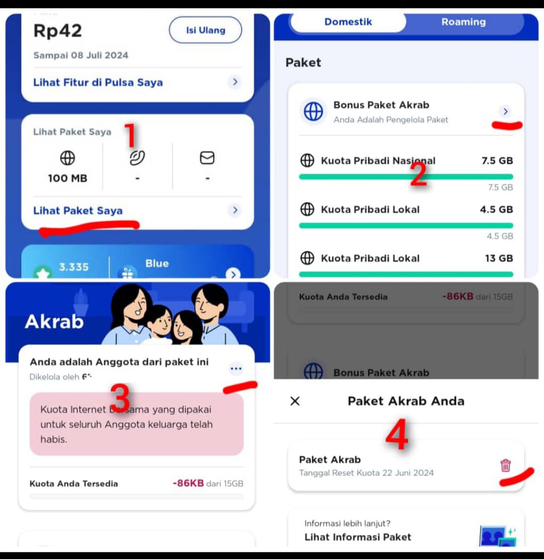 Cara 1 Unreg Kuota Akrab